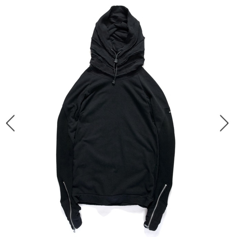 Hamcus PRMTVSM ZIPPER GLOVE RIBBED SLEEVE RAW KNITTED HOODIE size XL​​​​
